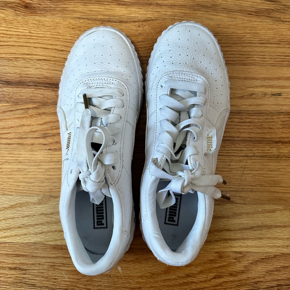 White Puma Cali Sneakers. US W size 8